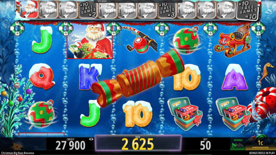 Christmas Big Bass Bonanza slot gameplay