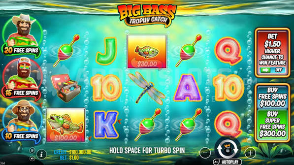 Big Bass Trophy Catch slot gameplay